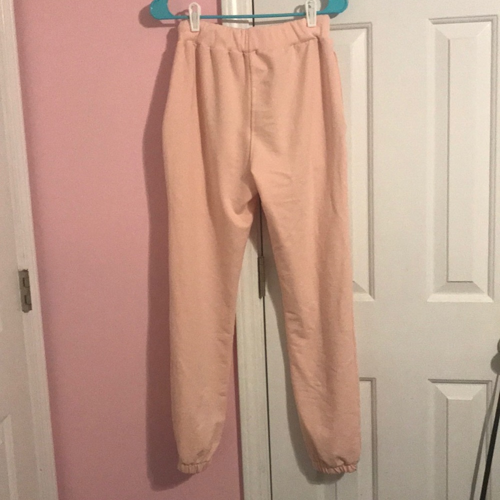 NWOT Nasty Gal blush pink sweatpants joggers - Picture 6 of 6